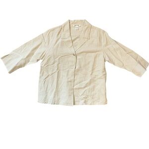 Tyler boe size 8 collared button up. Small checkered pattern. Linen blend EUC